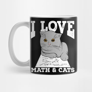 I Love Math And Cats Mug